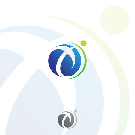Technology orbit web rings for education icon design. Vector circle ring icon design. Abstract circle icon template. Company icon. Vector illustration.のイラスト素材