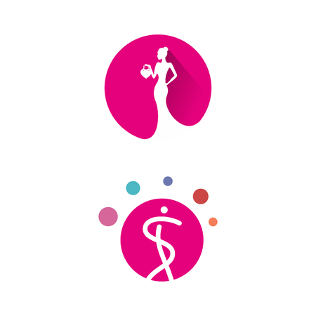 Set of women's fashion boutique logo vector illustrationのイラスト素材