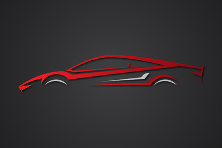 Creative vector car sport emblems for your business. Logo design template for car sport. Vector illustration EPS.8 EPS.10のイラスト素材