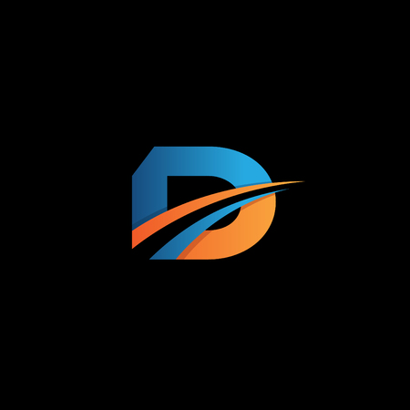 Letter design concept D for your business icon. Best creative letter vector concept design. Vector illustration EPS.8 EPS.10のイラスト素材
