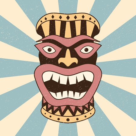Abstract ethnic mask vector concept design color background. Illustration of traditional aboriginal masked symbol. Vector illustration EPS.8 EPS.10のイラスト素材