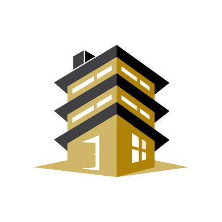 Graphic design for apartment building for your business identity. Building company vector concept designのイラスト素材