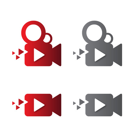 Play camera pixel for your best business company symbol. Vector design pixel technology. Vector illustration EPS.8 EPS.10のイラスト素材