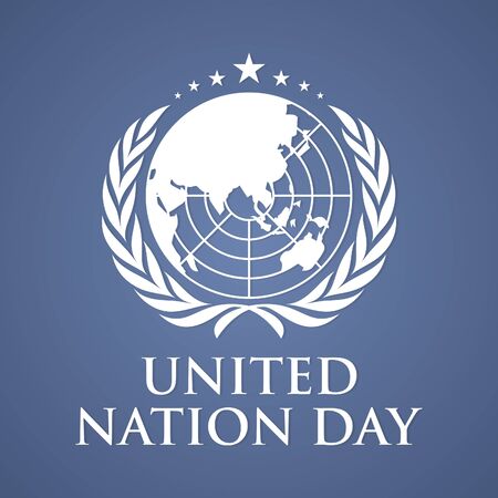 United nation day letter vector background. United nation day text banner. Vector illustration EPS.8 EPS.10のイラスト素材