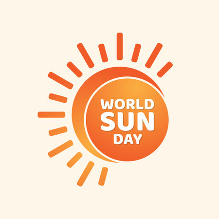 Modern design letter World Sun Day for background or greeting card. Vector illustrationのイラスト素材