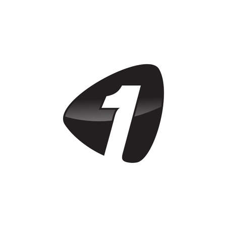 Number one sign symbol Isolated on a white background. Vector illustration  .のイラスト素材