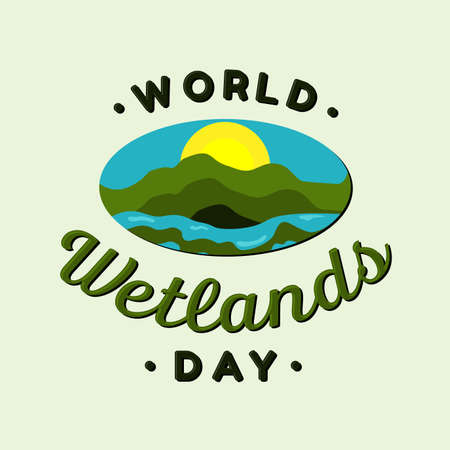 World Wetland Day vector background design. Vector illustration EPS.8 EPS.10のイラスト素材