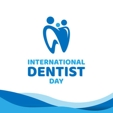 International Dentist Day letter vector design template. Vector illustrationのイラスト素材