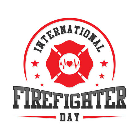 Poster or template for International Firefighters Day. Vector illustrationのイラスト素材