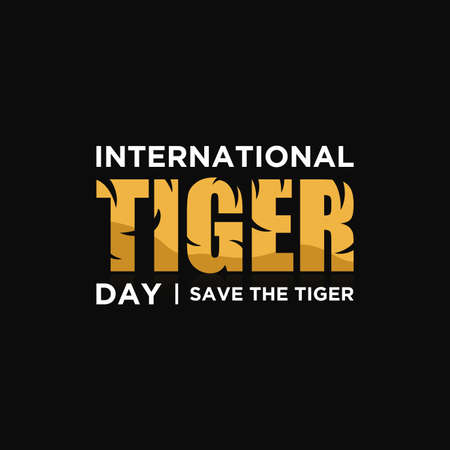 Vector letter of International Tiger day. Vector illustration EPS.8 EPS.10のイラスト素材