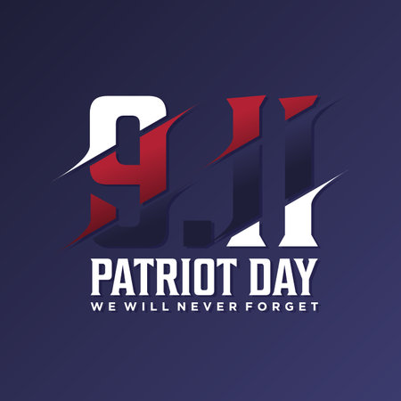 Patriot Day 9 11 USA template Background. Vector illustration