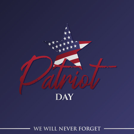 Patriot Day template background with star USA flag. Vector illustrationのイラスト素材