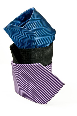 Tie set, three elegant ties の写真素材