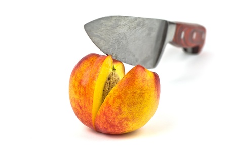 Sliced nectarine の写真素材