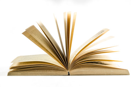 Open book isolated on white background 
