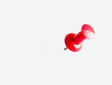  close up of a pushpin on white background with clipping path の写真素材