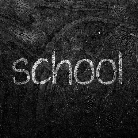 school draw by chalk の写真素材