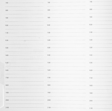 Planning the day on paper organizer の写真素材