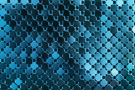 silver blue mosaic for backgroundの写真素材