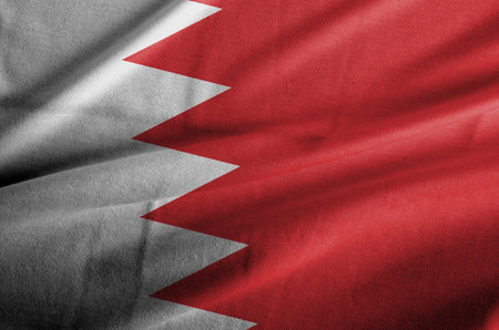 Bahrain waving flagの写真素材