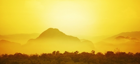 golden mountainの写真素材