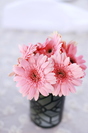 beautiful fresh flower on top of the tableの写真素材