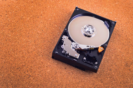 Internal view of hard disk.