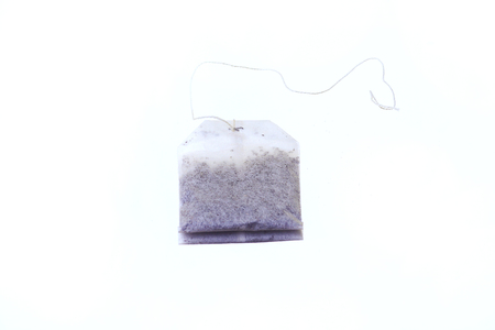 Tea Bag Isolated on white backgroundの写真素材