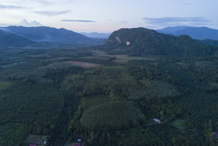 Arial view of Mount Baling, Kedah after sunriseの写真素材