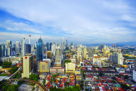 Kuala Lumpur, Malaysia City Center skyline. Copyspace areaのeditorial素材