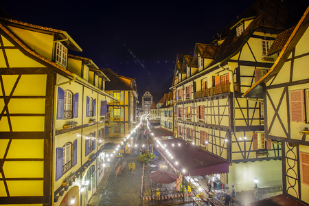 View of old French Style Public Building at, Colmar Bukit Tinggi During Blue Hourの写真素材