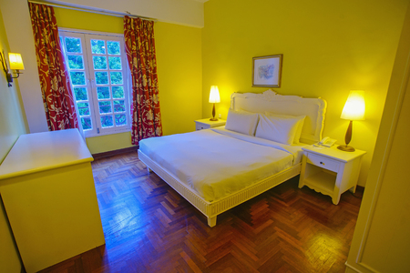 Simple and luxury hotel room decoration.の写真素材