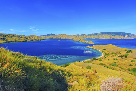 Aerial view of Gili Lawa Island, Floresの写真素材