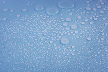 Waterdrop on blueの写真素材