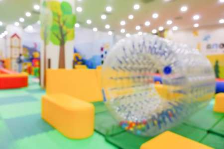 Blur Image of Indoor Playground for kidsの写真素材