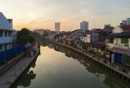 MALACCA, MALAYSIA - March 23: Melaka river in Malaysia. Malacca has been listed as a UNESCO World Heritage Site since 7 July 2008.のeditorial素材