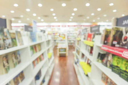 BLUR IMAGE OF THE BOOKSTOREの写真素材