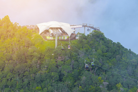 Cable car on Langkawi Island, Malaysiaの写真素材