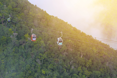 Cable car on Langkawi Island, Malaysiaの写真素材