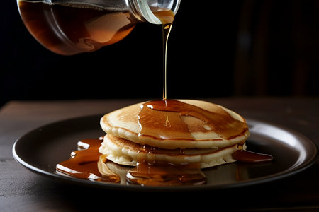image of pancake with maple syrup - aiの素材