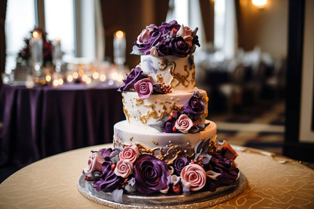 beautiful wedding cake - generative aiの素材