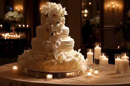 beautiful wedding cake - generative aiの素材