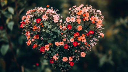 Heart made of flowers  - AIの素材