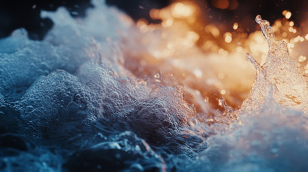 Flowing water liquid background - aiの素材