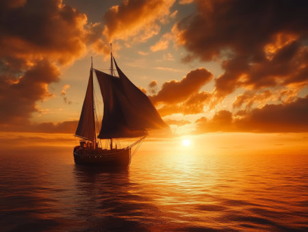 Sailing into the Sunset  - aiの素材