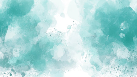 Abstract Watercolor Teal and Green Background - aiの写真素材