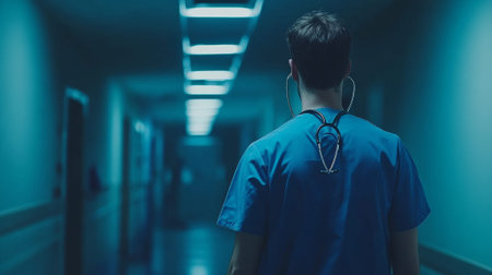 Doctor Man With Stethoscope In Hospital,  - aiの素材