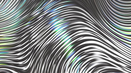 Holographic chrome gradient waves abstract background - aiの素材