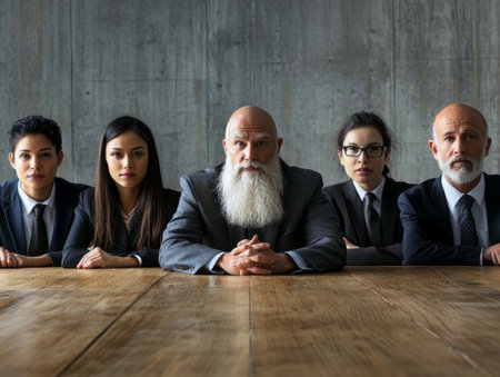 Multi-ethnic businesspeople having video conference - aiの素材