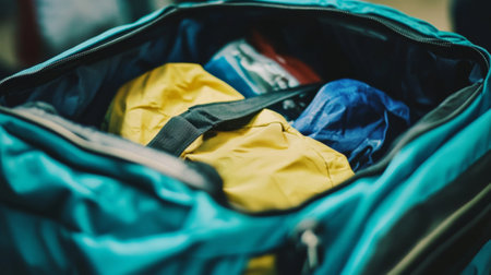 Detail of a bag being packed ready for travel  - aiの素材